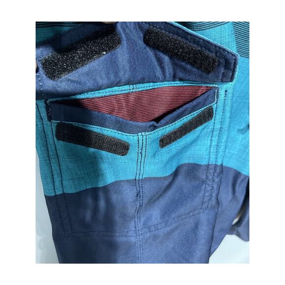 O'Neill Men’s Board Shorts Beach Surf Swim Ocean Y2K Striped Red/Blue Size 40 - Picture 8 of 12